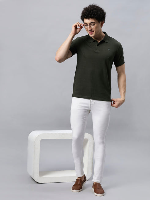 Classic Comfort: Men's 100% Cotton Polo T-shirt Maroon